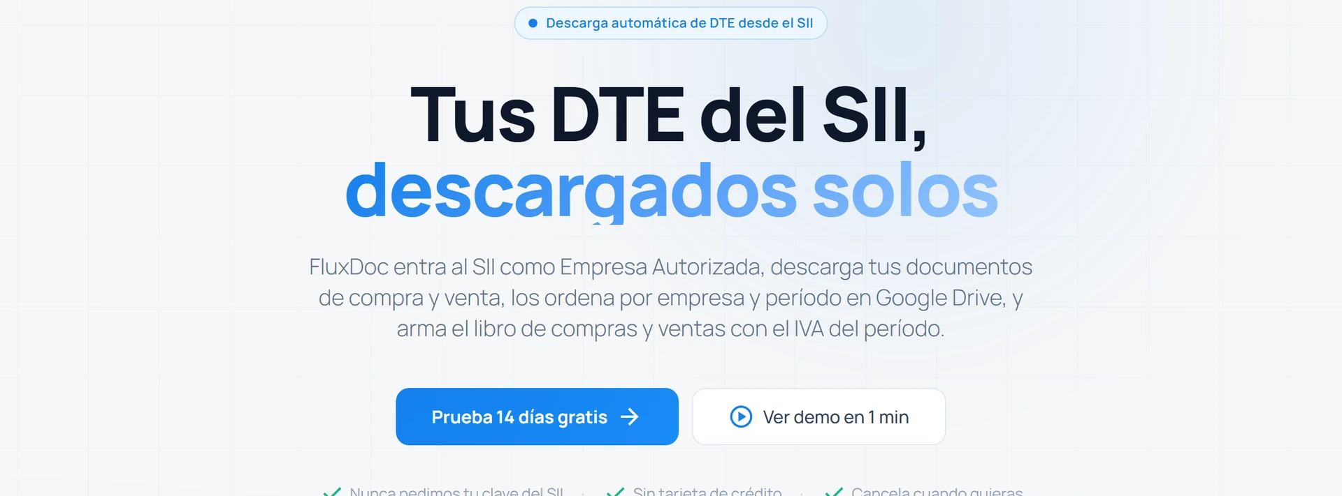 FluxDoc — Descarga automática de DTE